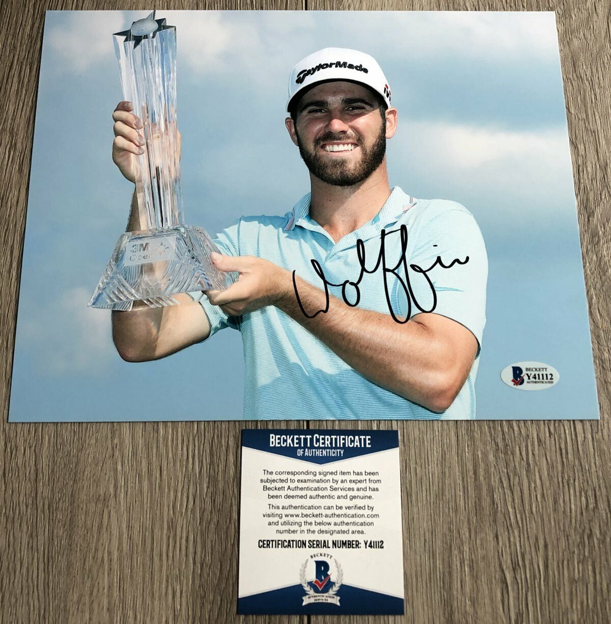 MATTHEW WOLFF 2019 3M CHAMPION SIGNED 8x10 Photo Poster painting w/PROOF & BECKETT BAS COA