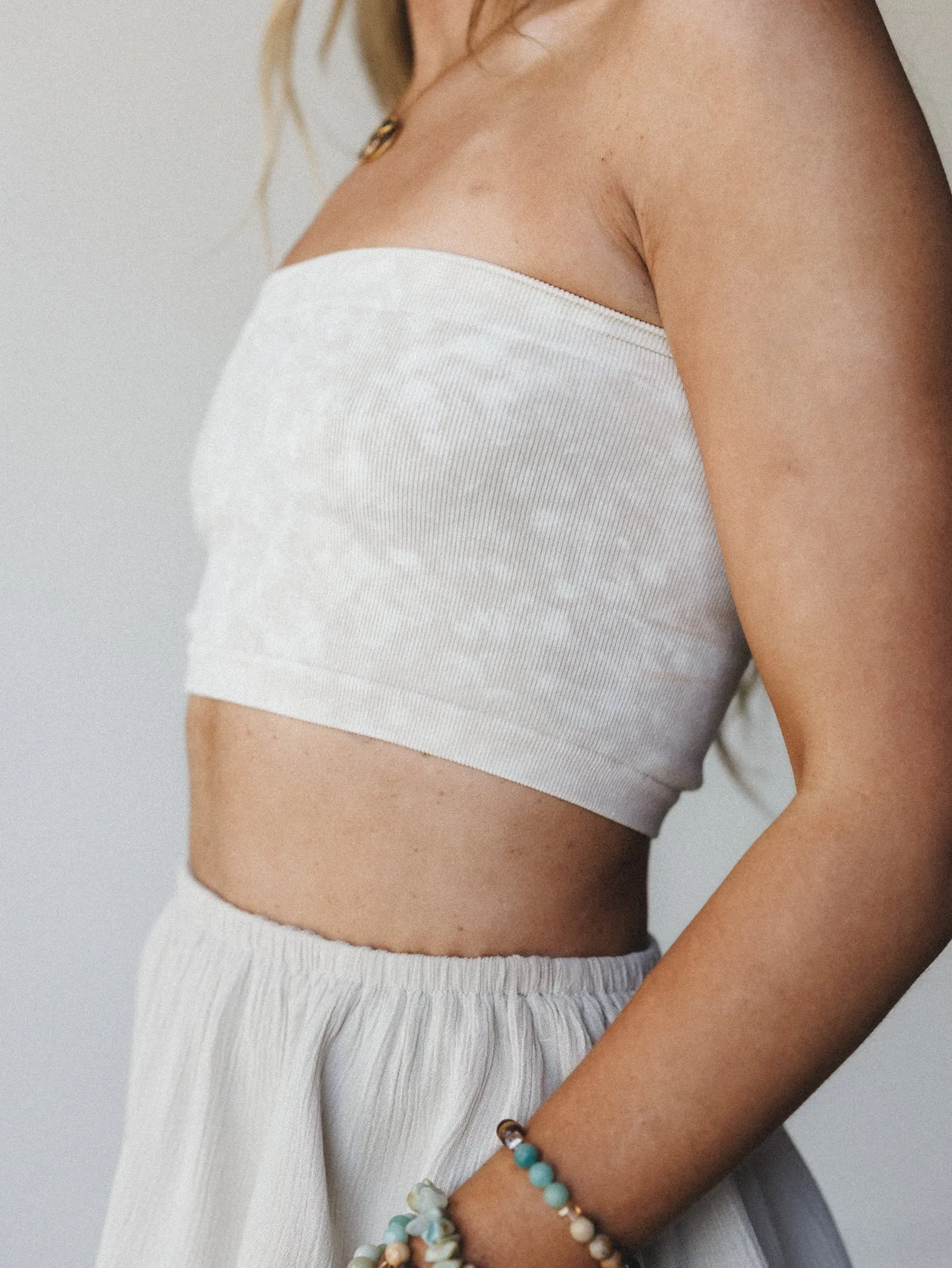 Simple Strapless Bralette - Sand Beige
