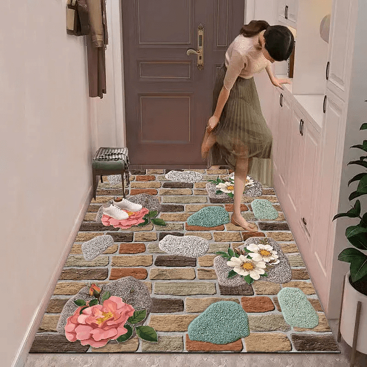 Cut-out 3D Carpet With Floral Flooring