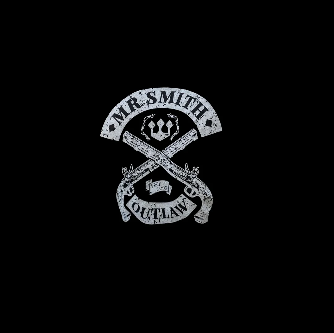 MR. SMITH OUTLAW Offensive Items Black Print Vest