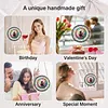 (18.5cm)DIY Acrylic Jigsaw Puzzle Window Hanging with Hanging Chain DIY Stained Glass Decoration Round Window Puzzle Decor for DIY Craft Project (Butterfly Beauty)