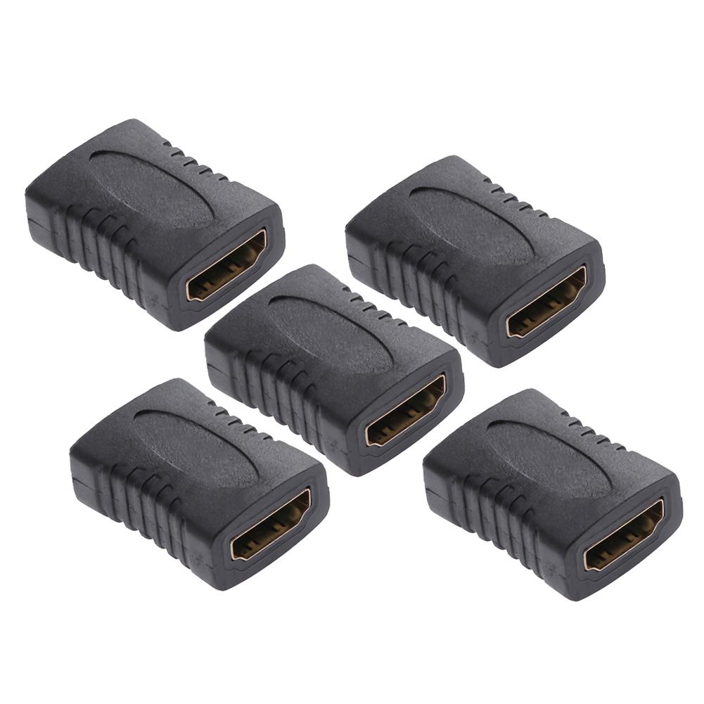 

5pcs HDMI-compatible Female to Female Extender Coupler Adapter Connector for HDTV, 501 Original