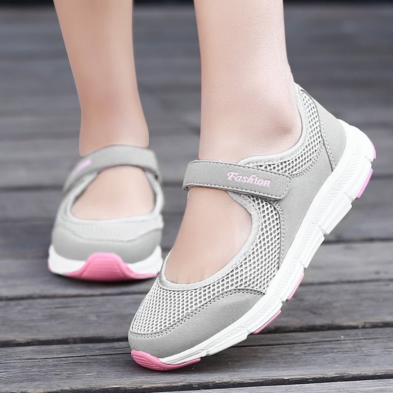 New Women Flats 2022 Spring Summer Ladies Mesh Flat Shoes Women Soft Breathable Sneakers Women Casual Shoes Zapatos De Mujer