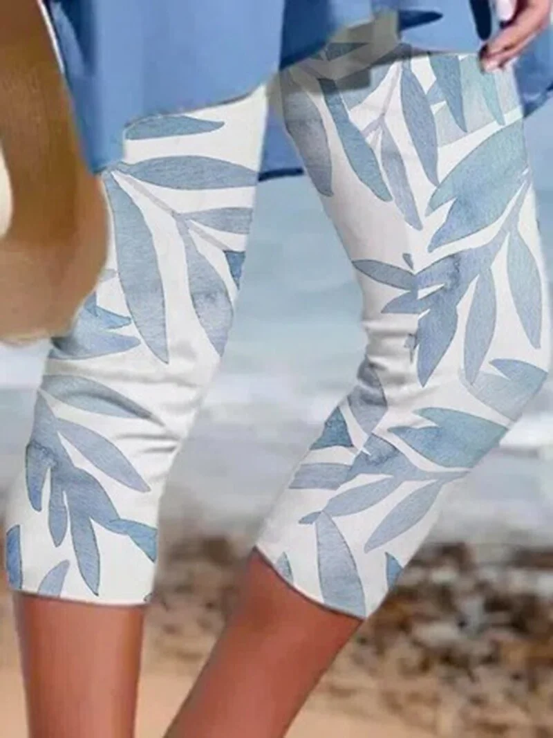 Women's Floral / Botanical Print Capri Leggings