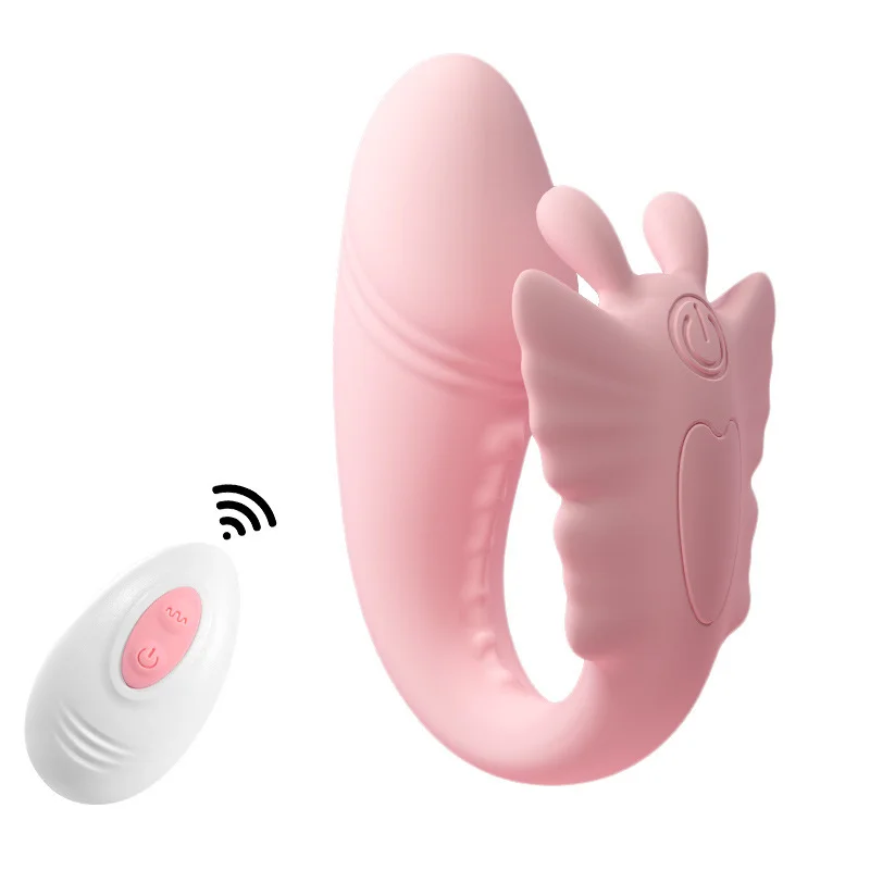 Wireless Remote Control 10-frequency Butterfly Wearable Dildo Vibrator