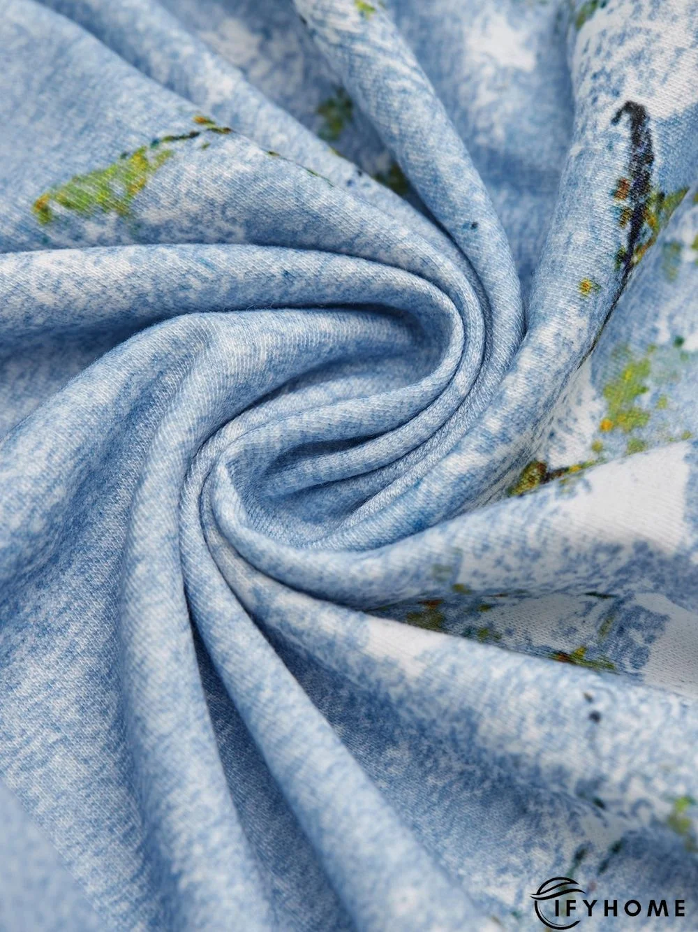 Women's Vacation Buttoned V Neck Loose Floral Printed Tunic T-Shirt | IFYHOME