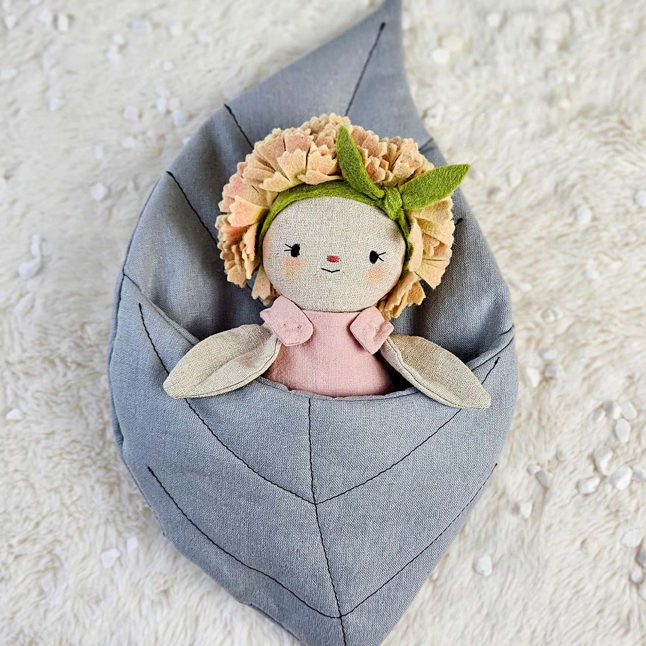 Stuffed Flower Doll Sewing Templates – With Instructions