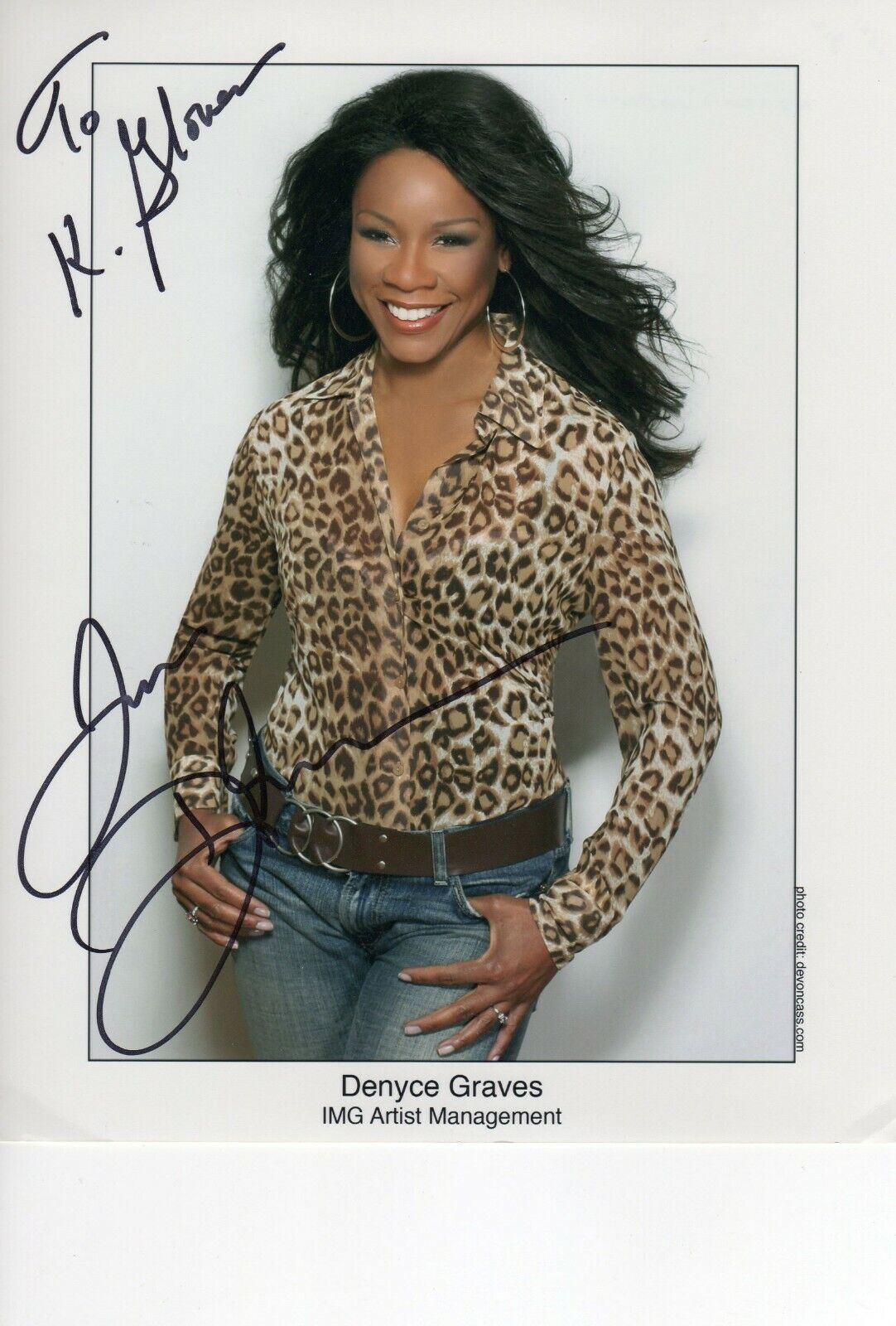 DENYCE GRAVES AUTOGRAPH, OPERA, OPERATIC SOPRANO