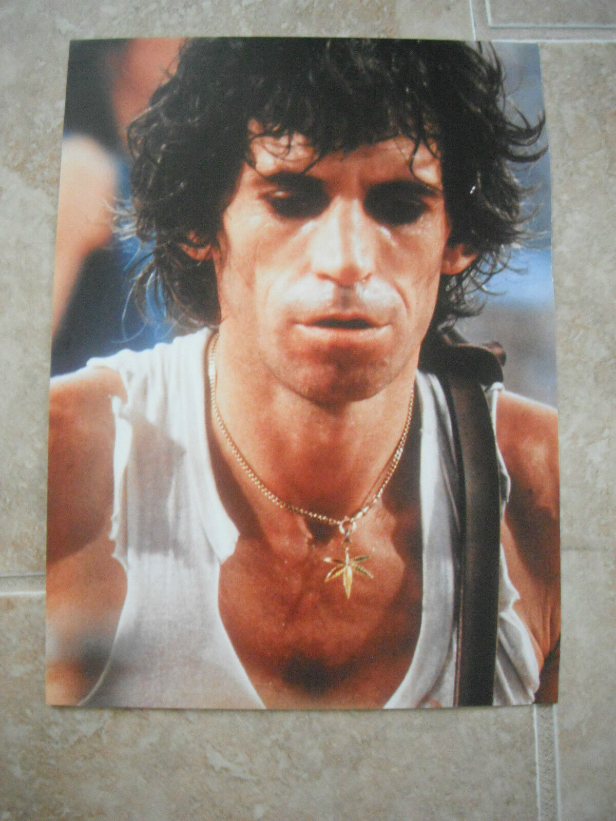 Rolling Stones Keith Richards Vtg Candid Coffee Table Book Photo Poster painting #5