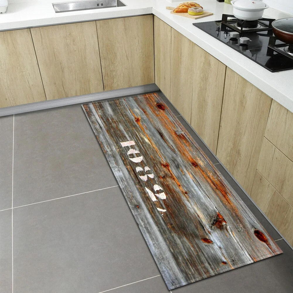 Nordic Kitchen Floor Mat Home Entrance Doormat Bedroom Living Room Decoration Long Carpet Hallway Balcony Bathroom Anti-Slip Rug