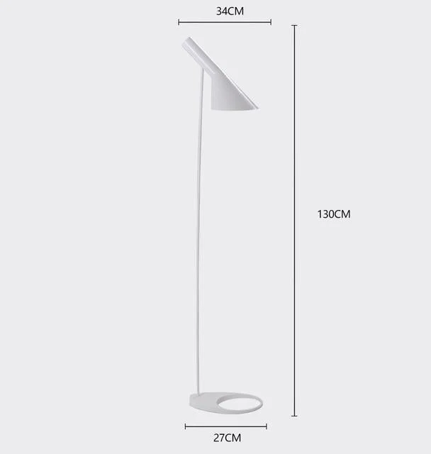 Nordic Design Arne Jacobsen Floor Lamp For Living Room E27 LED Standing Lamp Black White Lighting Luminaria Bedroom Bedside Lamp