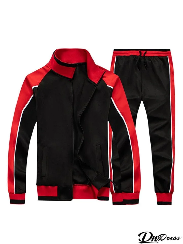 Trendy Plus Size Relaxed Two-piece Sports Set for Men