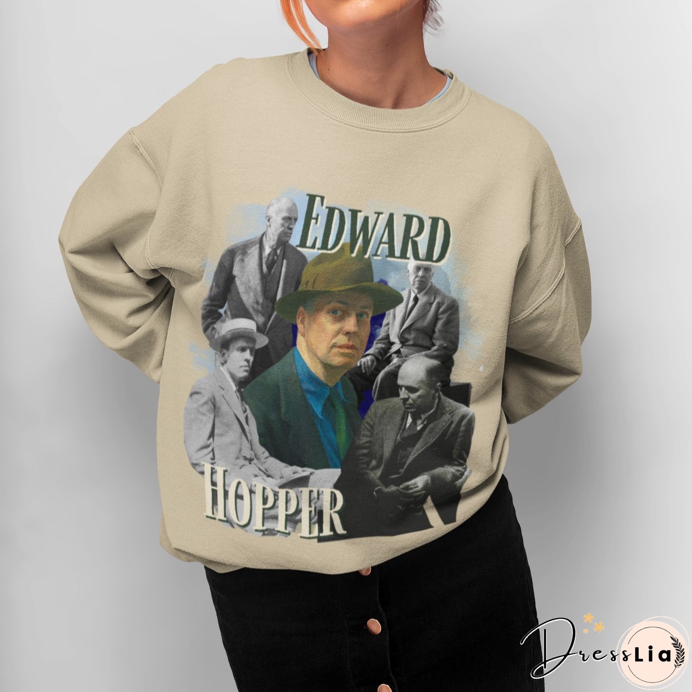 Edward Hopper Sweatshirt, Y2K Style Bootleg Famous American Realist Artist Fan Retro Pullover Crewneck, Artist Gift