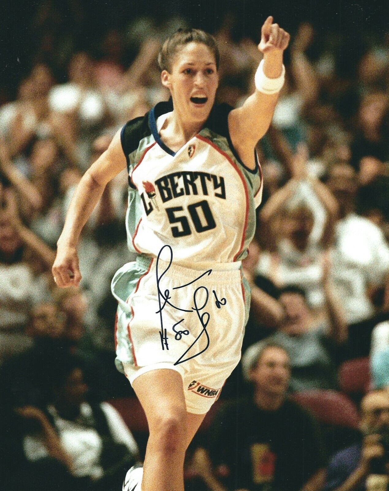 Signed 8x10 REBECCA LOBO New York Liberty Autographed Photo Poster painting COA