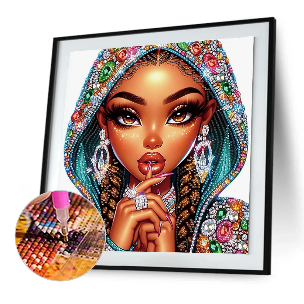 Diamond Painting - Partial Special Shaped Drill - Flower Beauty(Canvas|30*30cm)