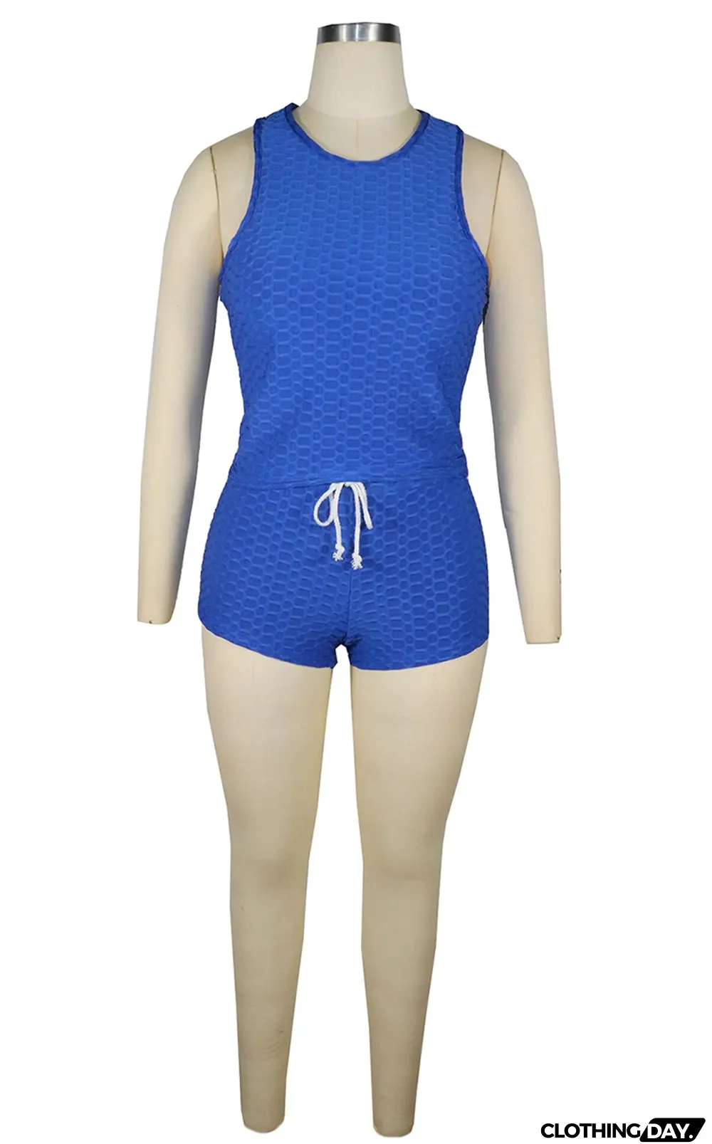 Orange Sexy Solid Backless O Neck Sleeveless Two Pieces