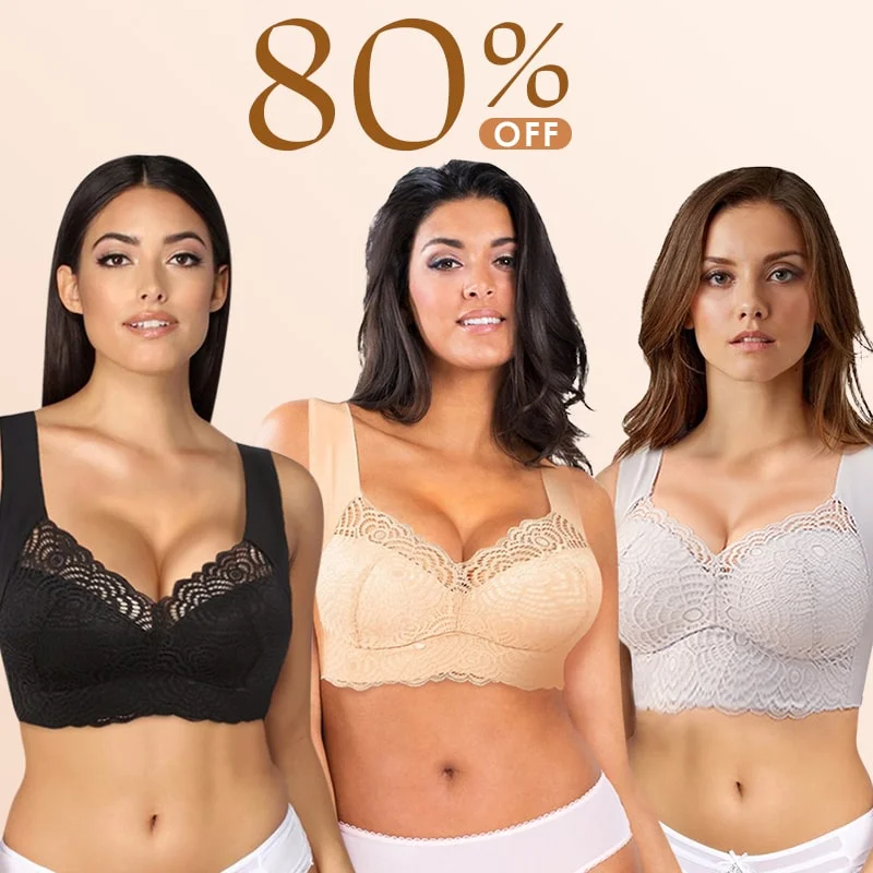 ExSecret - Ultimate Lift Full-Figure Seamless Lace Cut-Out Bra, Comfortable and Breathable Without Restraint