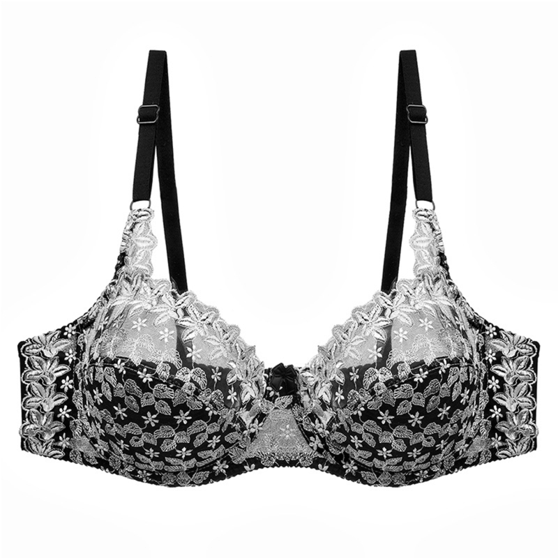 Ufawd Women Push Up Lace Bra Sexy Embroidery Bra Thin Bralette Underwear Lingerie Tops Cd Cup Brasieres Female Intimates Plus Size