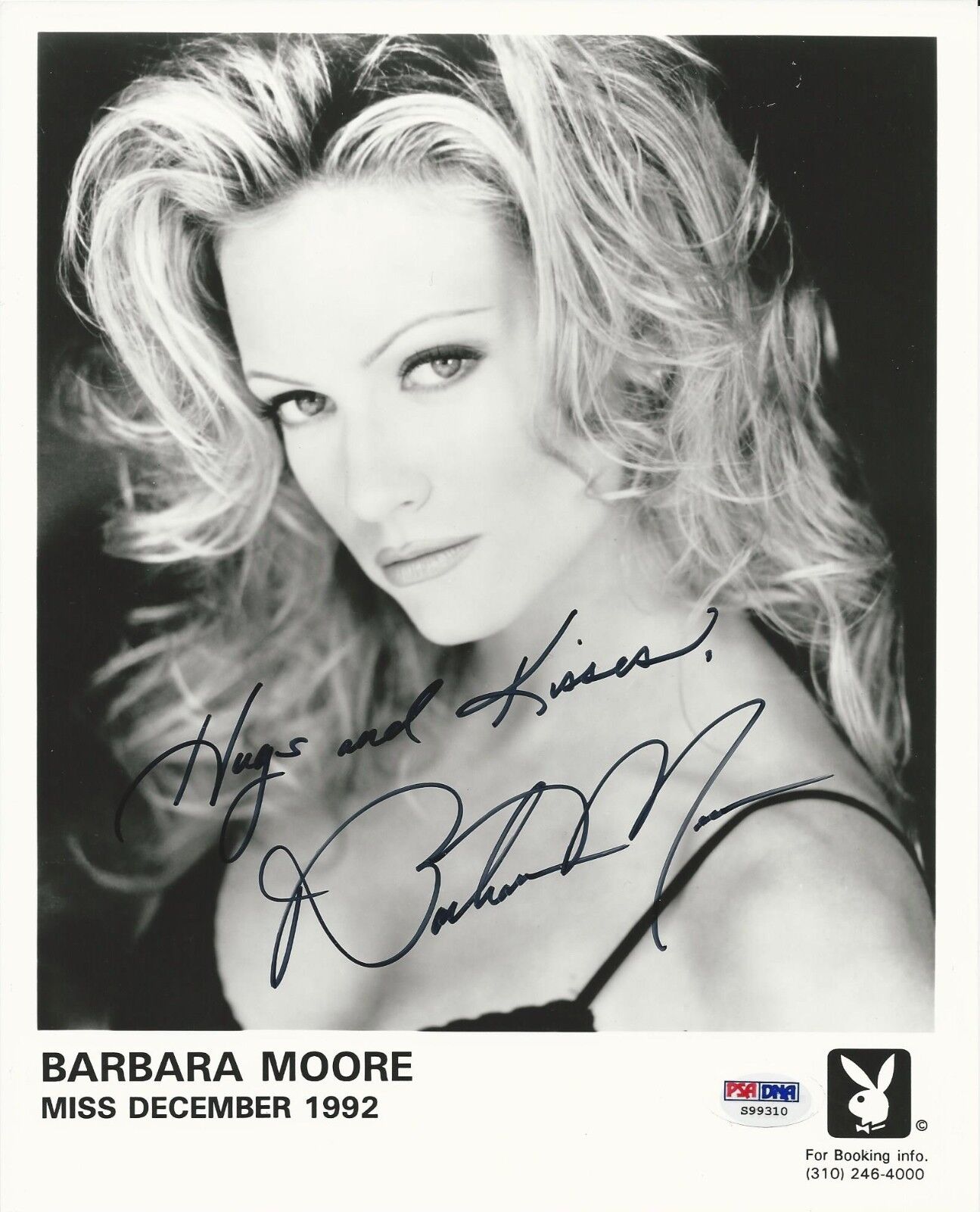 Barbara Moore Miss December 1992 Signed 8x10 Photo Poster painting PSA/DNA S99310