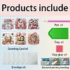 6Pcs Valentines Day Diamond Painting Greeting Card