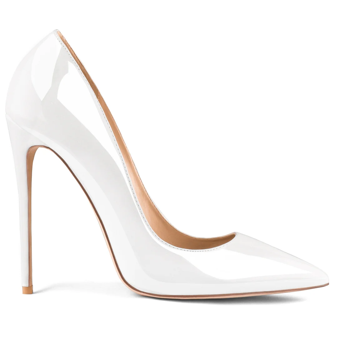 120mm Women's Pointed Toe Party Wedding Pumps Matte/Patent High Heels Shoes-MERUMOTE