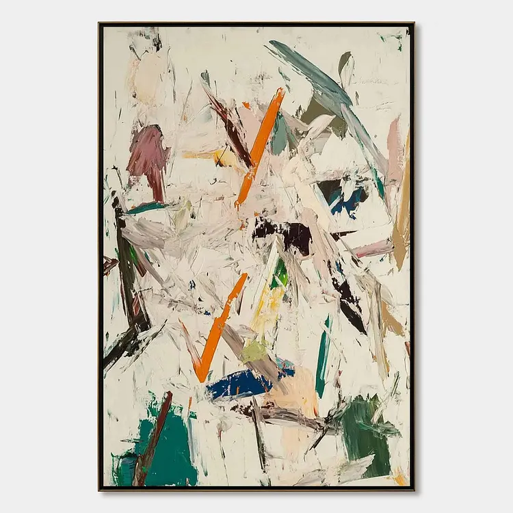 FROZEN RUSH: Textured Abstract Impasto Oil Painting（Canvas painting）