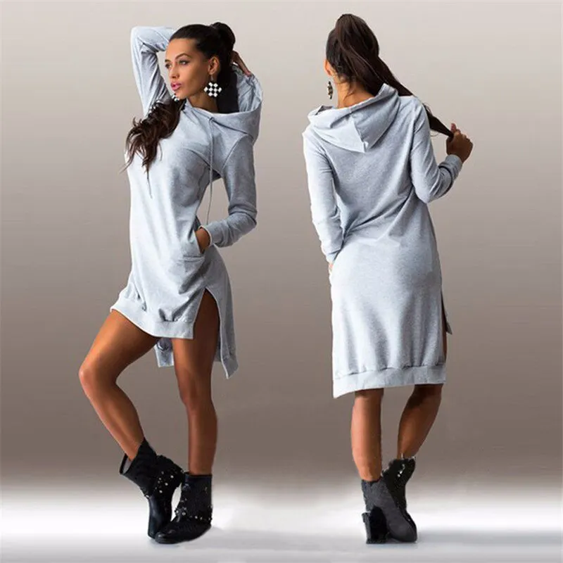 Yvlvol plus size 5XL Hooded Long Sleeve women Dress Sweatshirt hoodies female warm tops streetwear pullovers