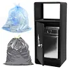 [US Local Warehouse] Commercial Outdoor Trash Can Decorative Trash Container with Lid for Park Garden