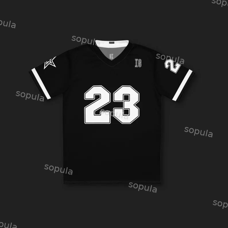 Vintage No.23 Graphic Football Blokecore V-Neck Jersey - SOPULA