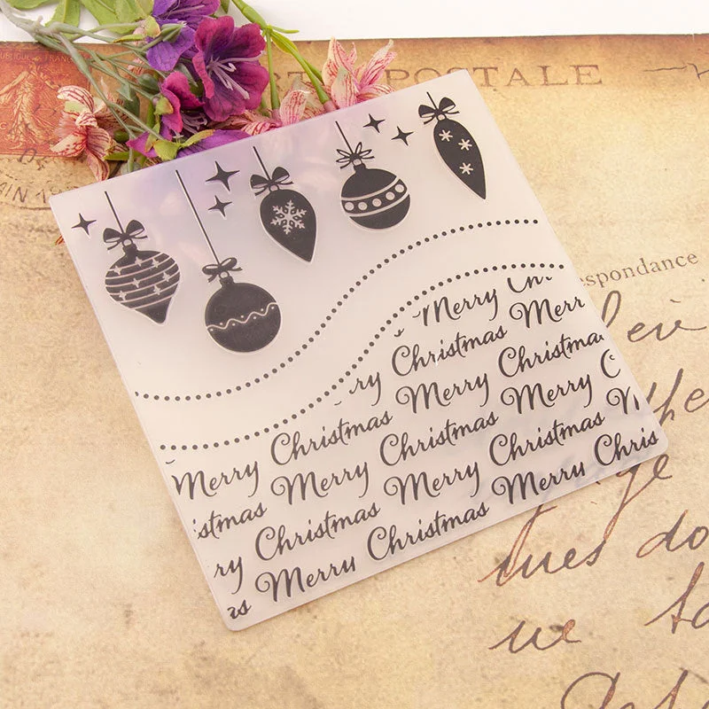 Christmas Pendant DIY Plastic Embossing Folders for DIY Scrapbooking Paper Craft/Card Making Decoration Supplies