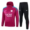 Joyfball 2024/2025 Psg Paris Saint-Germain Half-Pull Hat Style Training Suit Purple Football Shirt 1:1 Thai Quality