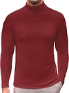 Ekouaer Men's Turtleneck Long Sleeve Turtle Neck Shirts Basic Lightweight Undershirt Thermal Pullover Sweater S-XXL