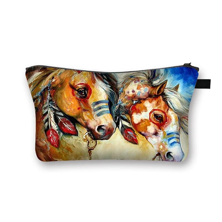 Horse Printed makeup bag