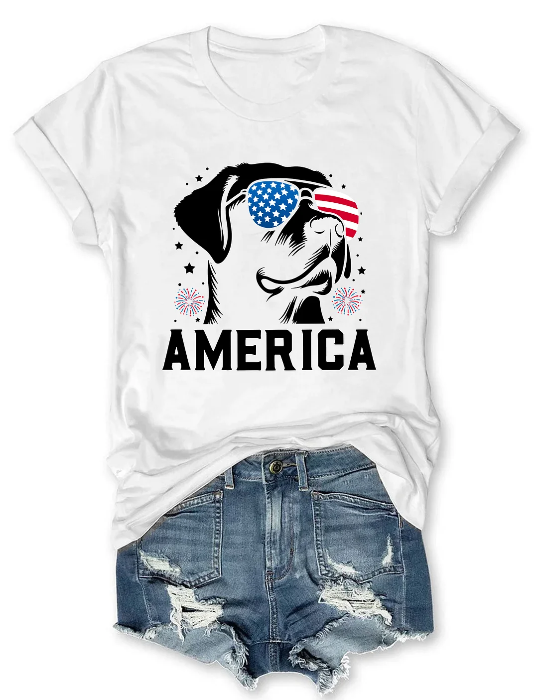 Labrador Retriever America 4th Of July T-shirt