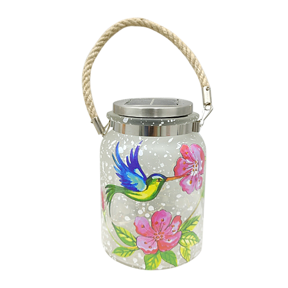 

LED Solar Bottle Lights Flower Bird Butterfly Mason Jar Hanging Lamp (B), 501 Original