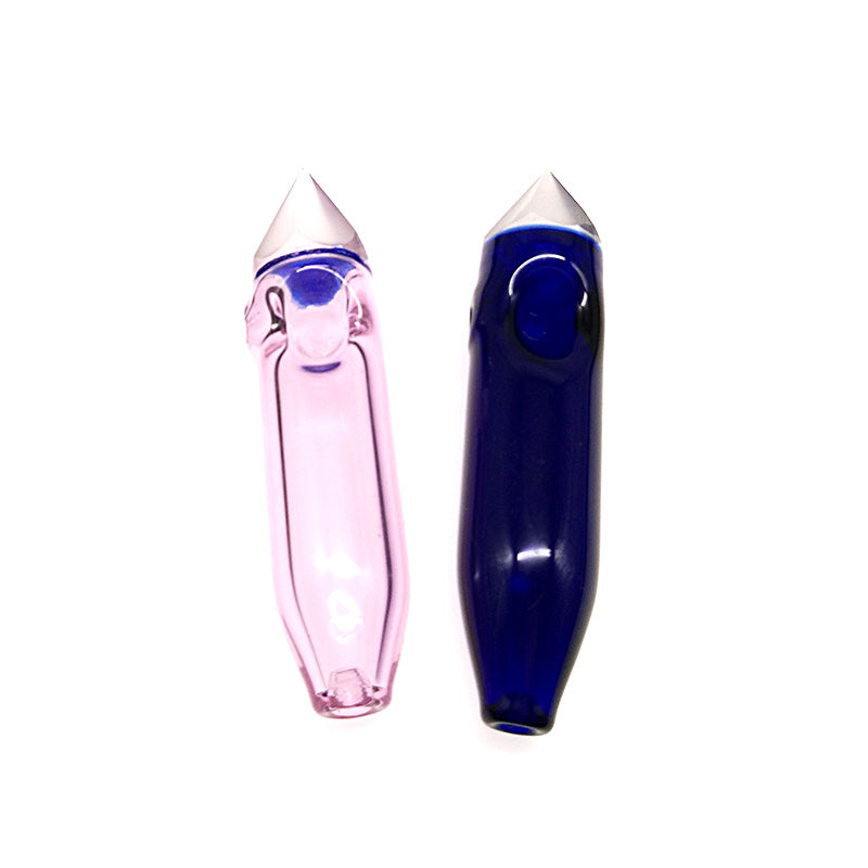 Grind Arenaceous Crystal Style Glass Hand Pipes for Smoking