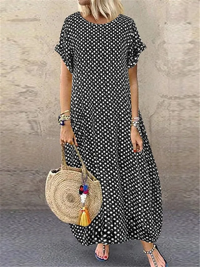 Black & White Maxi Dress for Women