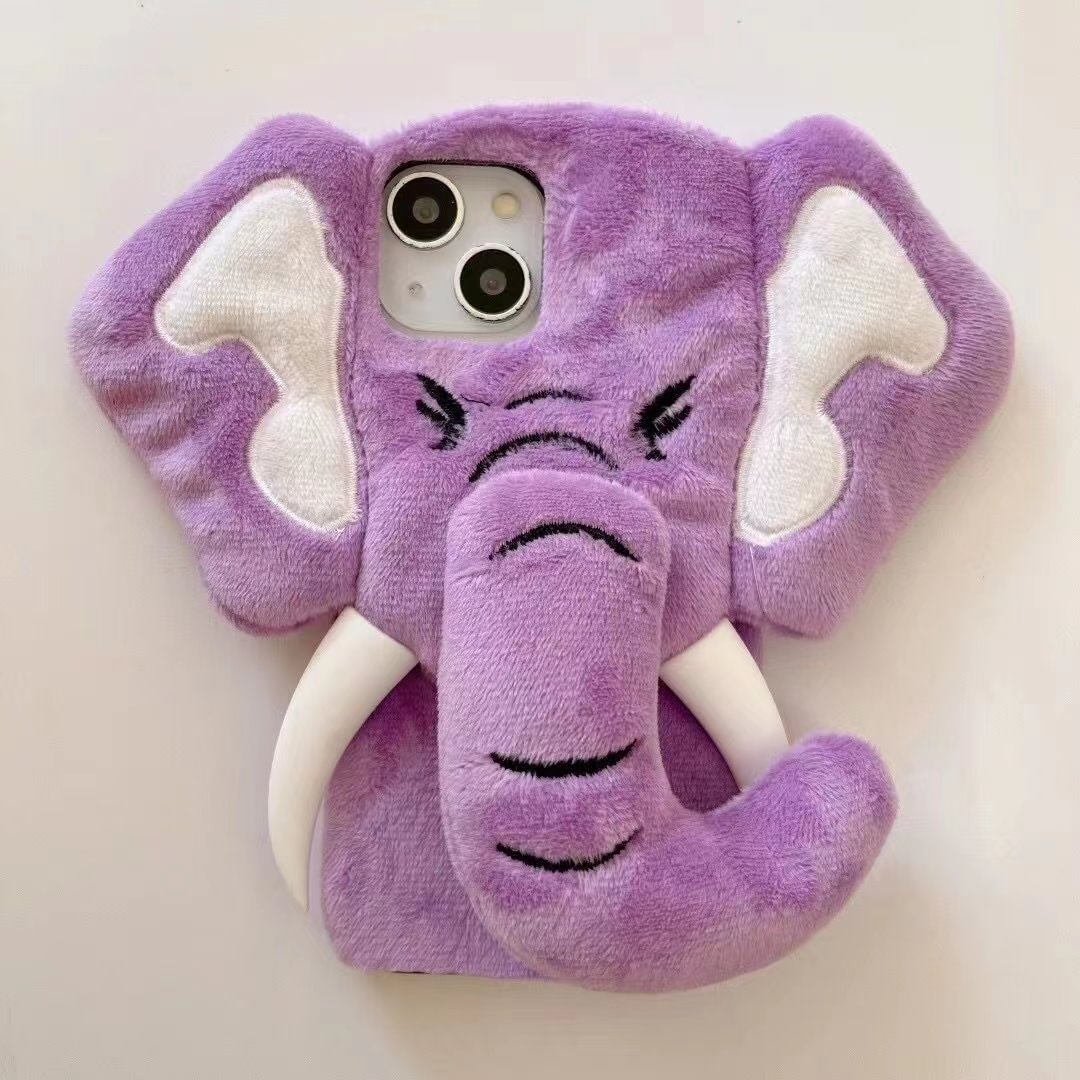 Plush 3D Elephant Phone Case