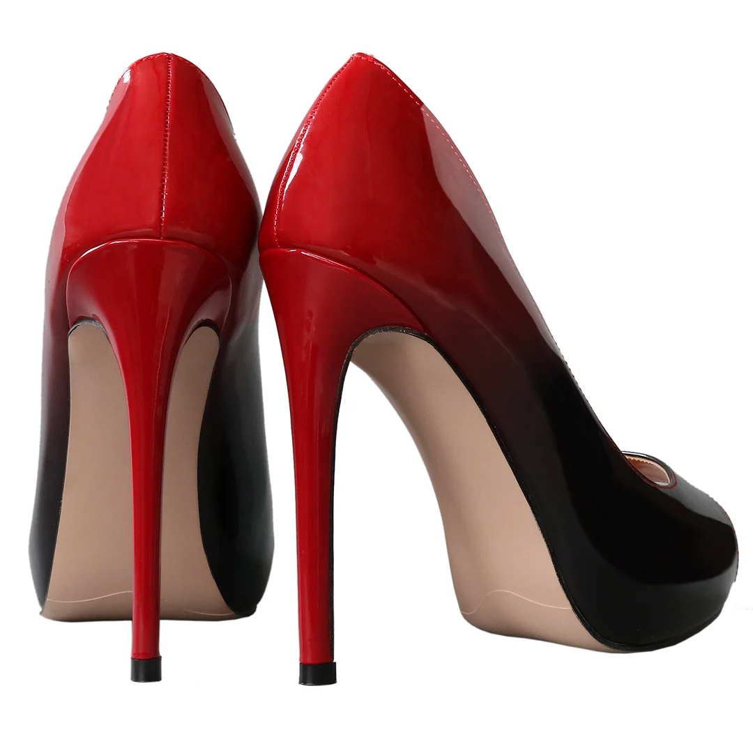 4.72'' Women's Platforms Heels Party Wedding Gradient Pumps-MERUMOTE