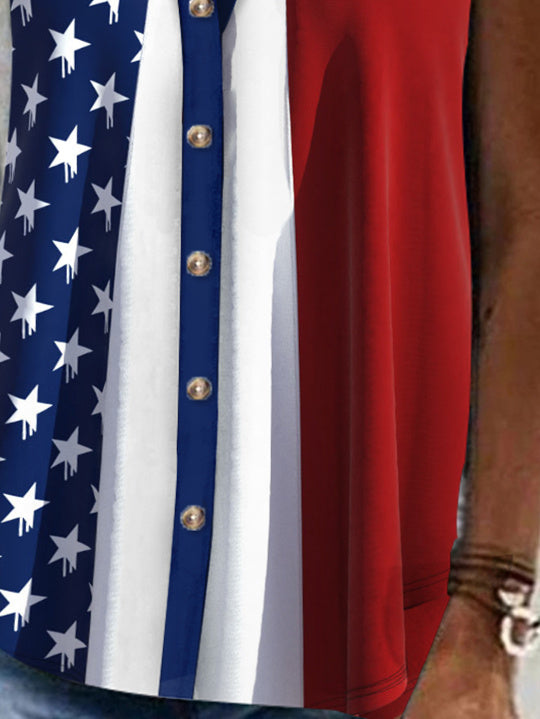 Women Half Sleeve V-neck Solid Color Dress