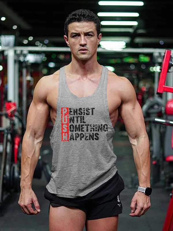 Persist Until Something Happens Printed Men's Vest