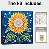 (25x25cm)DIY Sunflower Framed Handmade Pearl Painting Art Craft Kit Living Home Decor