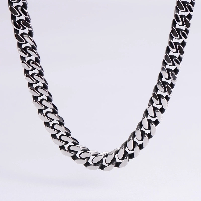 3 Pieces 304 Stainless Steel Hip-Hop Rock Polishing Plating Solid Color Long Necklace