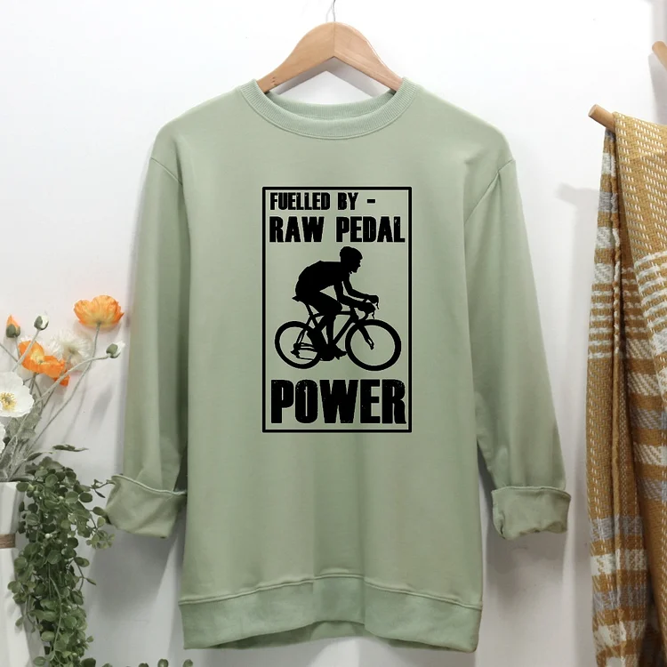 Fuelled by RAW Pedal Power Women Casual Sweatshirt-Annaletters