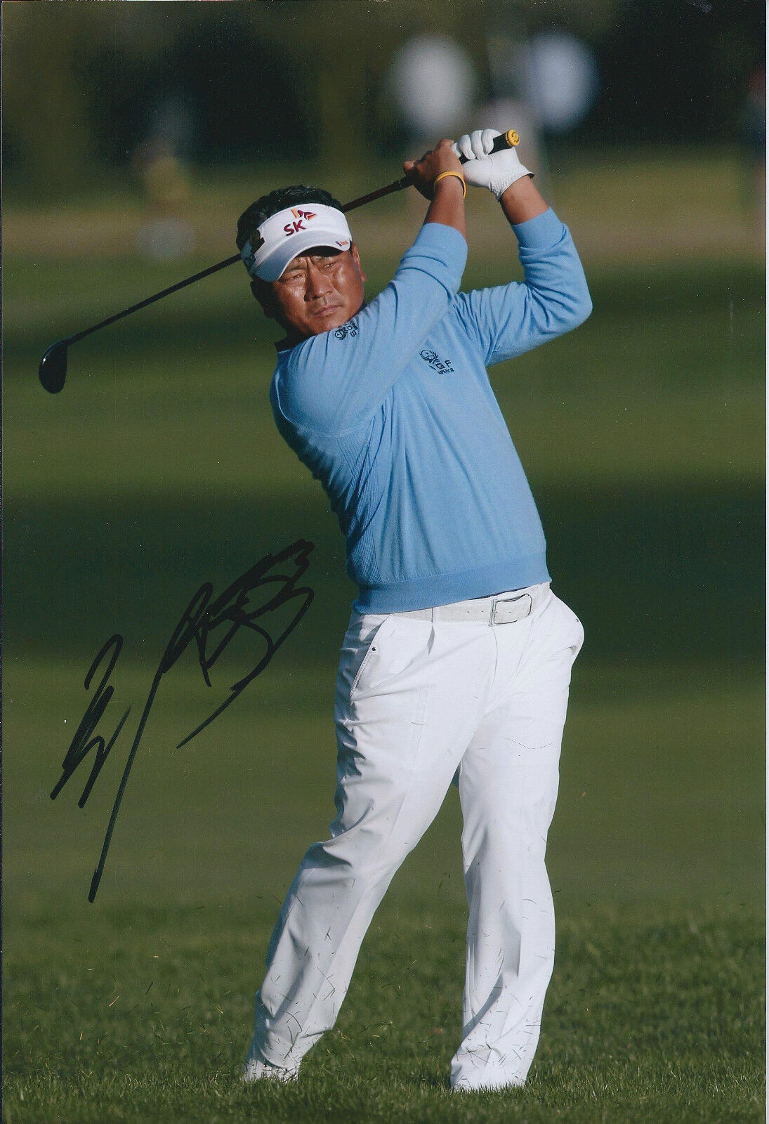 ??? KJ CHOI SIGNED Autograph 12x8 Photo Poster painting AFTAL COA HAWAII Open WINNER Golf