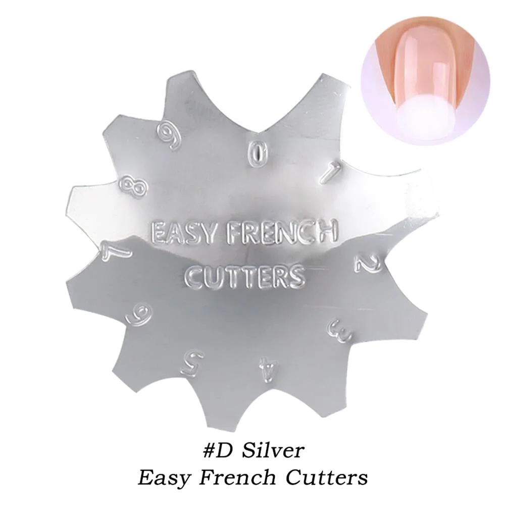 Stainless Steel Easy French Line Edge Nail Tool Cutter Nail Stencil Edge Trimmer Multi-size Nail Manicure Nail Art Styling Tool-Nail Inspo