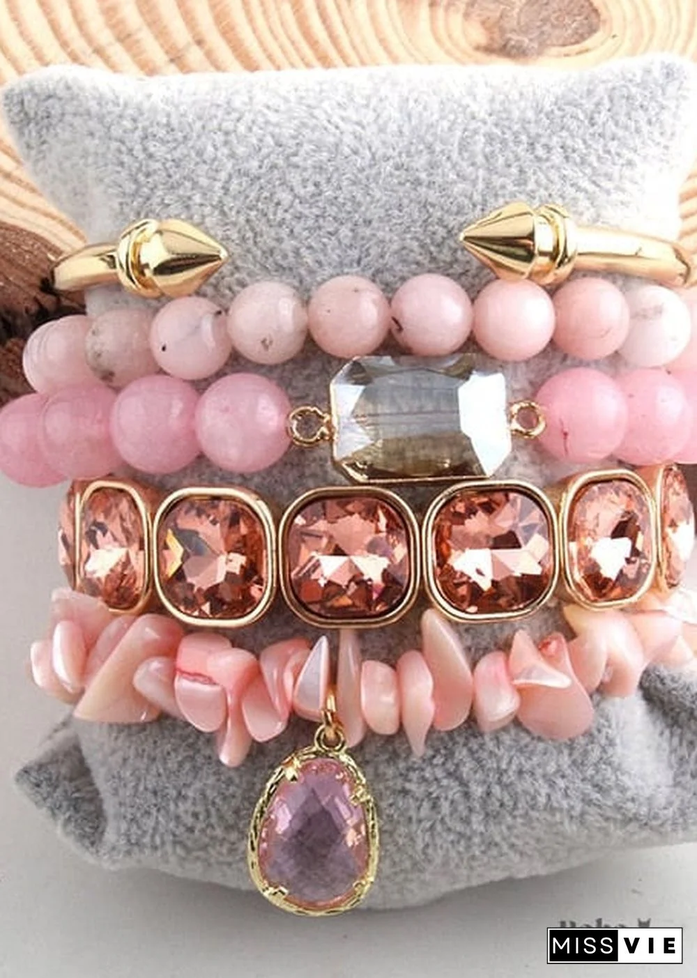 Boho Bracelet, RH Bracelet Set, Cubic Zircon Ball, Natural Stones Ball in Black and White