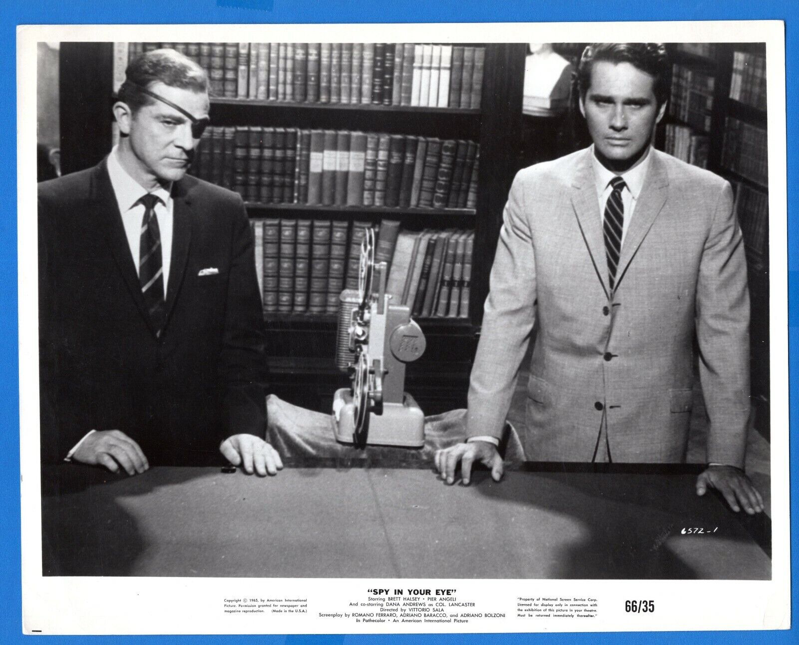 BRETT HALSEY DANA ANDREWS 8x10 Vintage Promo Photo Poster painting SPY IN YOUR EYE Movie 1965