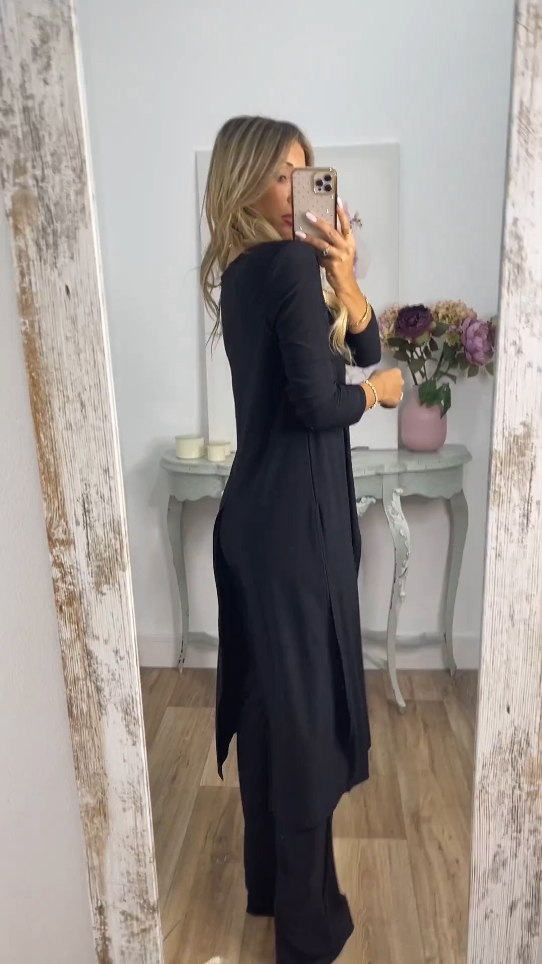 Elegant Casual 2 Pieces Suit With Long Top Matching Trouser-Buy 2 Free Shipping