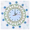 DIY Diamond Painting White Flower Wall Clock Craft Art Decor